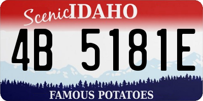 ID license plate 4B5181E