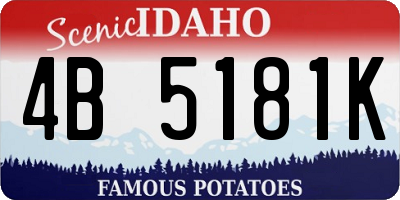 ID license plate 4B5181K