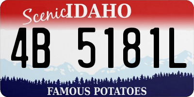 ID license plate 4B5181L