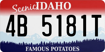 ID license plate 4B5181T