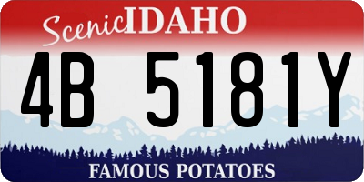 ID license plate 4B5181Y