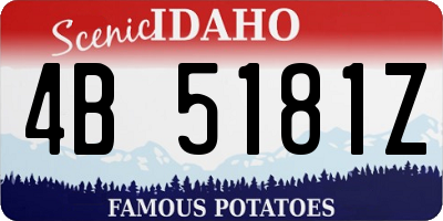 ID license plate 4B5181Z