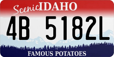 ID license plate 4B5182L