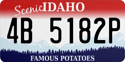 ID license plate 4B5182P
