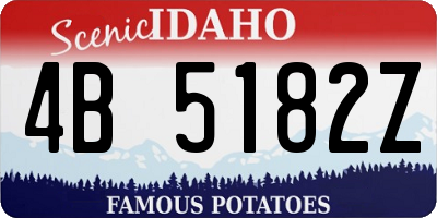 ID license plate 4B5182Z