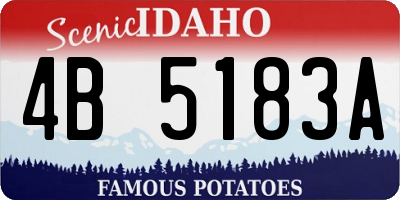 ID license plate 4B5183A