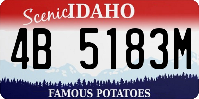 ID license plate 4B5183M