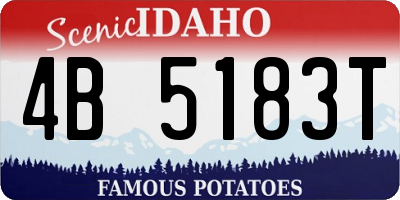 ID license plate 4B5183T
