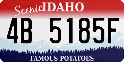 ID license plate 4B5185F