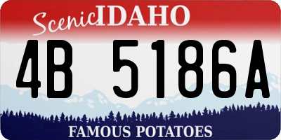 ID license plate 4B5186A