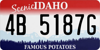 ID license plate 4B5187G