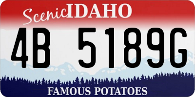 ID license plate 4B5189G