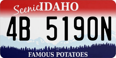 ID license plate 4B5190N