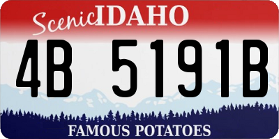 ID license plate 4B5191B