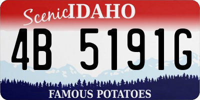 ID license plate 4B5191G