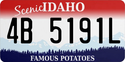 ID license plate 4B5191L