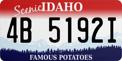 ID license plate 4B5192I