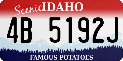 ID license plate 4B5192J