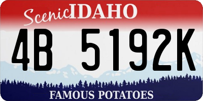 ID license plate 4B5192K