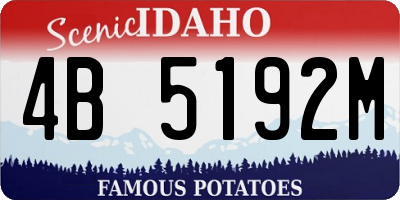ID license plate 4B5192M