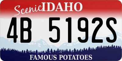 ID license plate 4B5192S