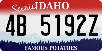 ID license plate 4B5192Z