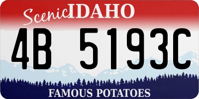 ID license plate 4B5193C