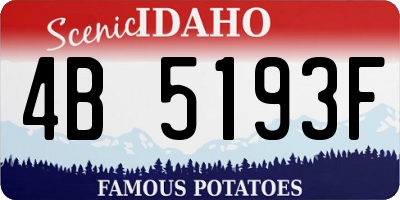 ID license plate 4B5193F