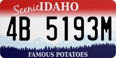ID license plate 4B5193M