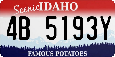 ID license plate 4B5193Y