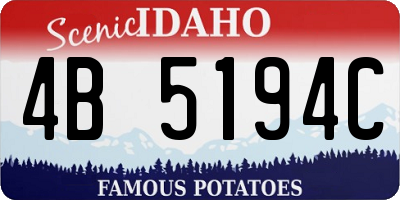 ID license plate 4B5194C