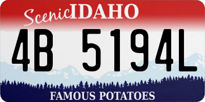 ID license plate 4B5194L