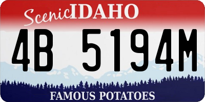 ID license plate 4B5194M