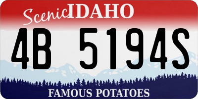 ID license plate 4B5194S