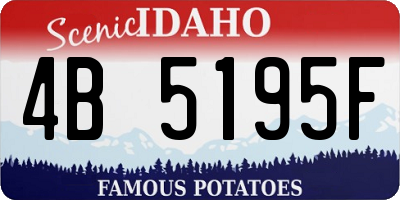 ID license plate 4B5195F