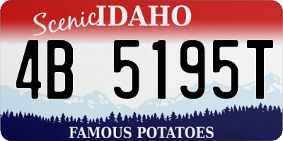 ID license plate 4B5195T