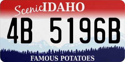 ID license plate 4B5196B