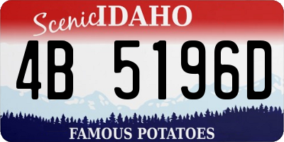 ID license plate 4B5196D