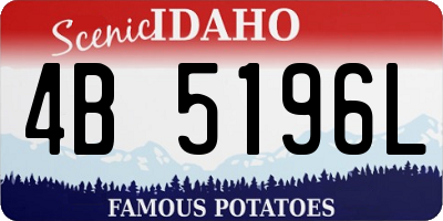 ID license plate 4B5196L