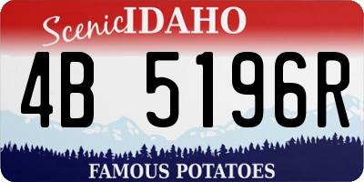 ID license plate 4B5196R