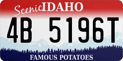 ID license plate 4B5196T