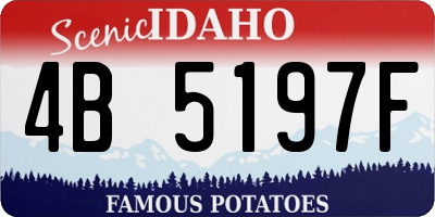 ID license plate 4B5197F