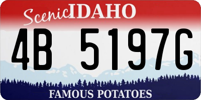 ID license plate 4B5197G
