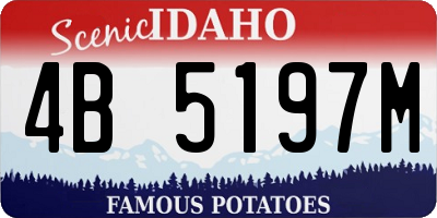 ID license plate 4B5197M
