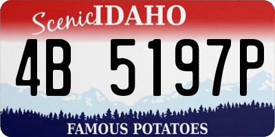 ID license plate 4B5197P