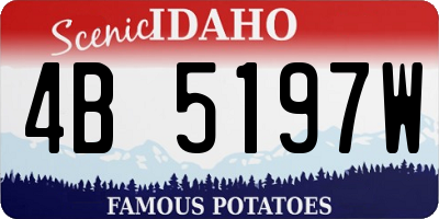 ID license plate 4B5197W