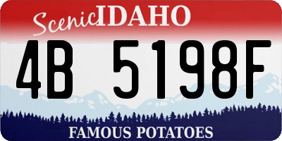 ID license plate 4B5198F