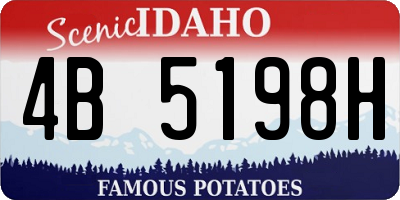 ID license plate 4B5198H