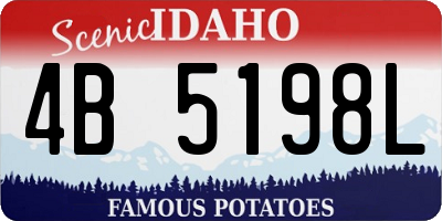 ID license plate 4B5198L
