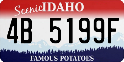 ID license plate 4B5199F